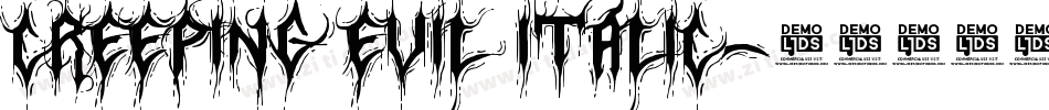 Creeping Evil Italic字体转换